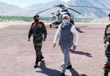 PM Modi Visits Ladakh to review the ground security situation