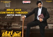 Mega saga continues through Aditya music, this time with “Vakeel saab”